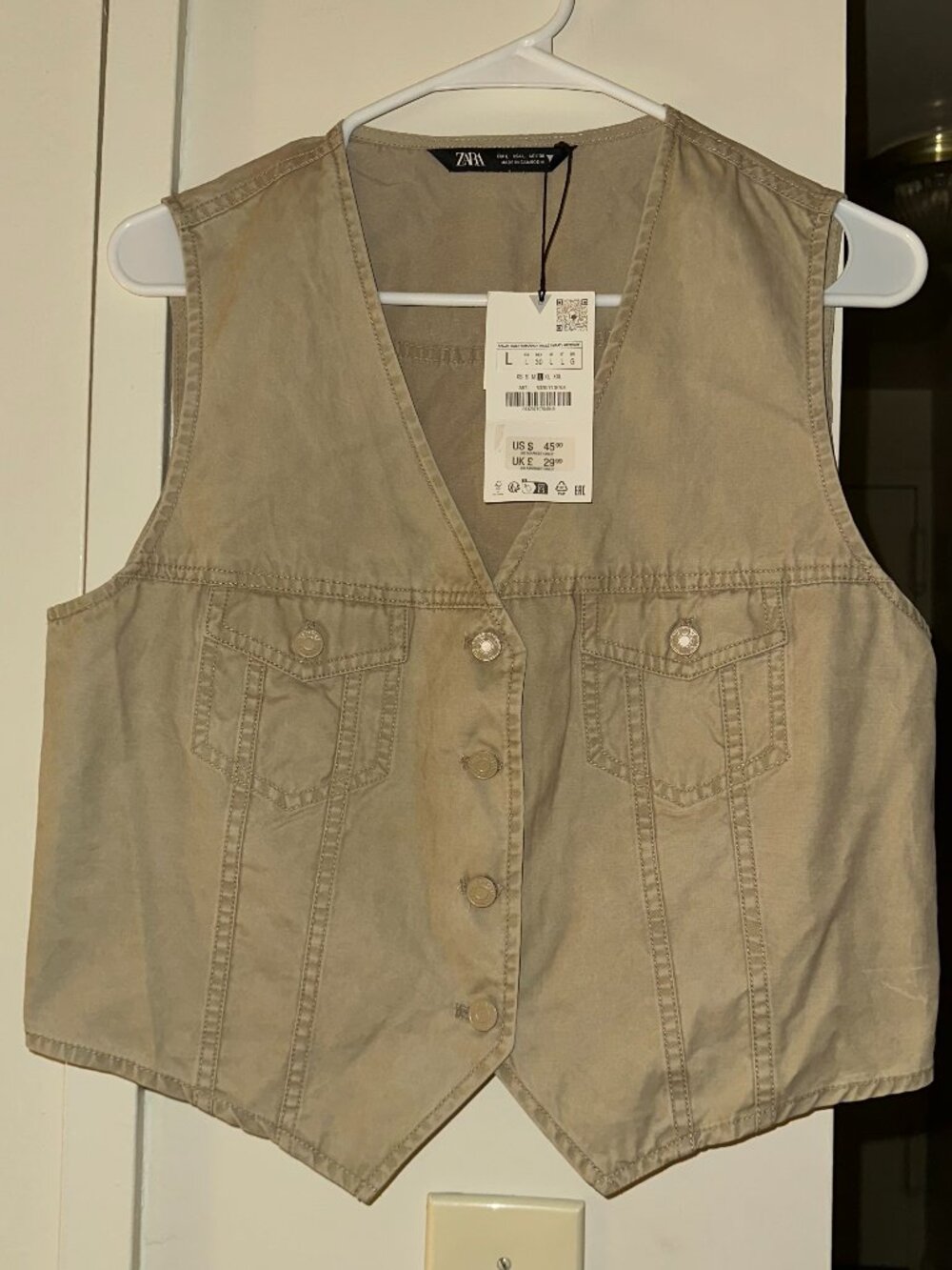 Zara Tan Vest